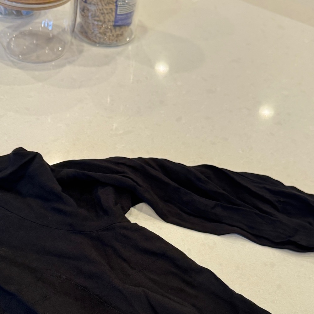 Splendid Charcoal Button-Up, solid black Jumpsuit - image 5